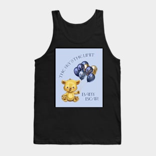 Sky's the Limit Baby Bear Blue Tank Top